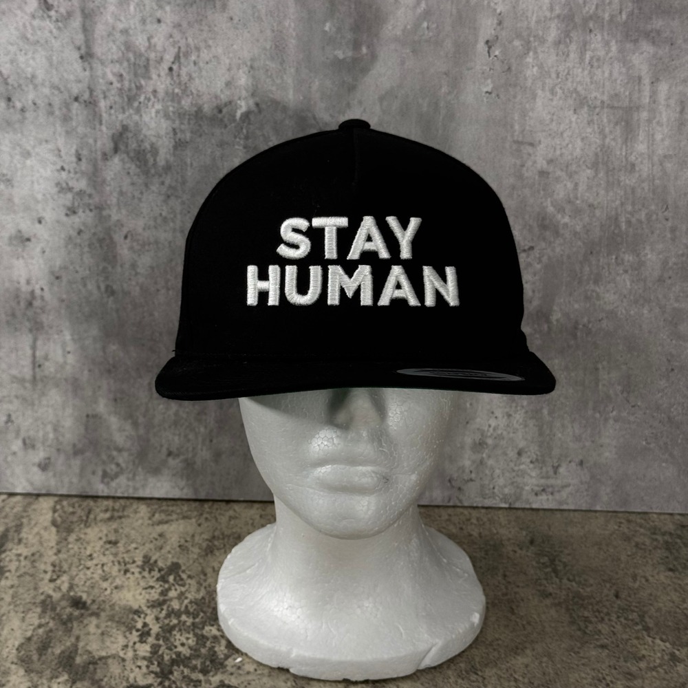 Michael Franti & Spearhead Stay Human Yupoong Hat Black Snapback NWOT